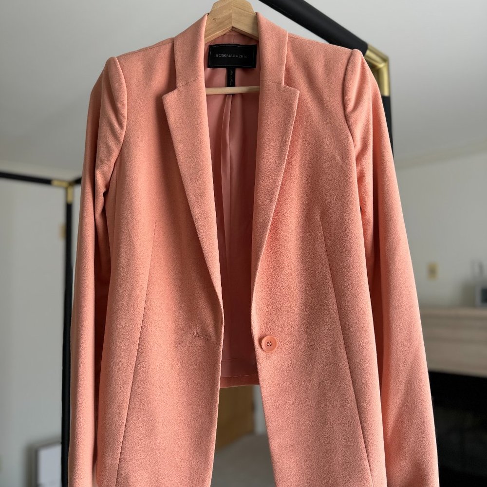 BCBGMaxazria Coral Color Blazer Jacket Size XXS